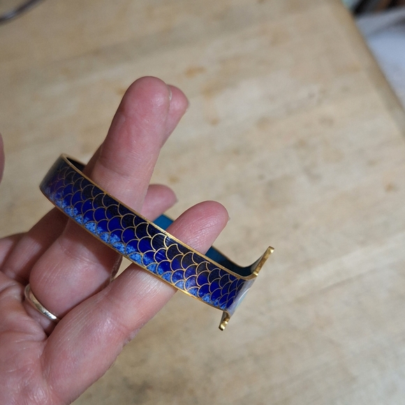 2 Vintage Cloisonne fish bangle bracelets - Picture 10 of 11